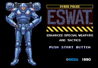 ESWAT: City under Siege (Genesis) screenshot: Title