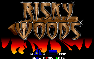 Risky Woods (DOS) screenshot: Title screen