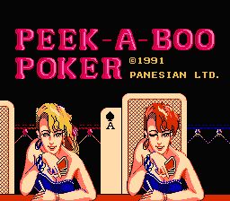 Peek-A-Boo Poker (NES) screenshot: Title screen