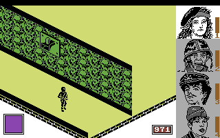Strike Force: Cobra (Commodore 64) screenshot: The alarms went off