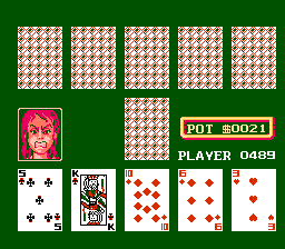 Peek-A-Boo Poker (NES) screenshot: Why are you making such face, I got nothing!