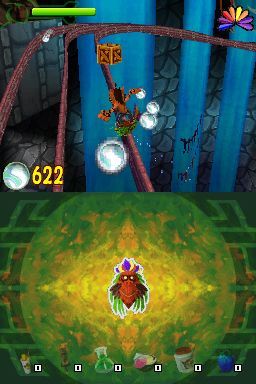 Crash of the Titans (Nintendo DS) screenshot: Long way down...