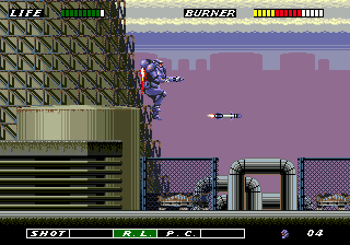 ESWAT: City under Siege (Genesis) screenshot: Rocket launcher