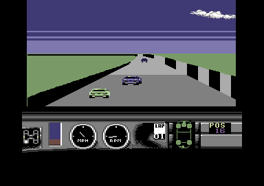 Days of Thunder (Commodore 64) screenshot: And, they're off!