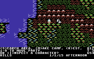 The Eternal Dagger (Commodore 64) screenshot: Starting out