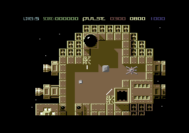 Pulse Warrior (Commodore 64) screenshot: First area