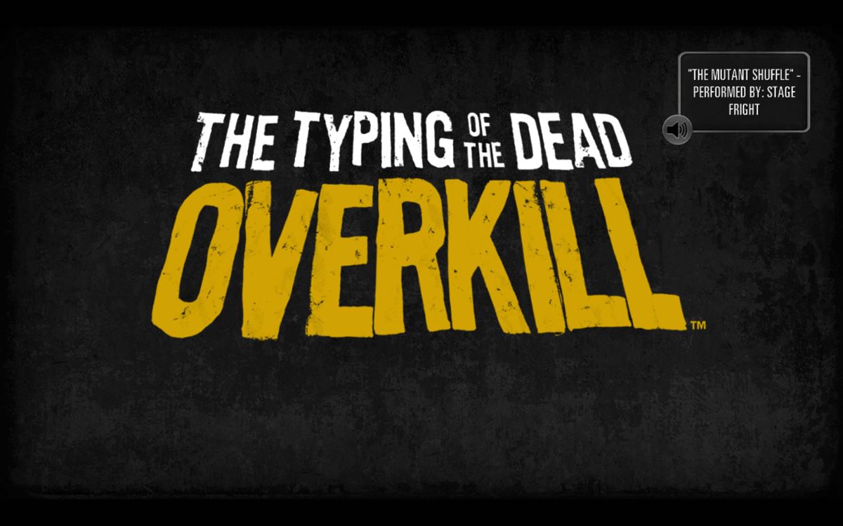 The Typing of The Dead: Overkill (Windows) screenshot: Title screen