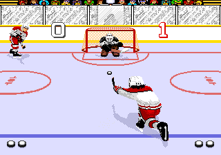 Mario Lemieux Hockey (Genesis) screenshot: Shootout