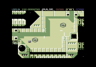 Pulse Warrior (Commodore 64) screenshot: I was hit.