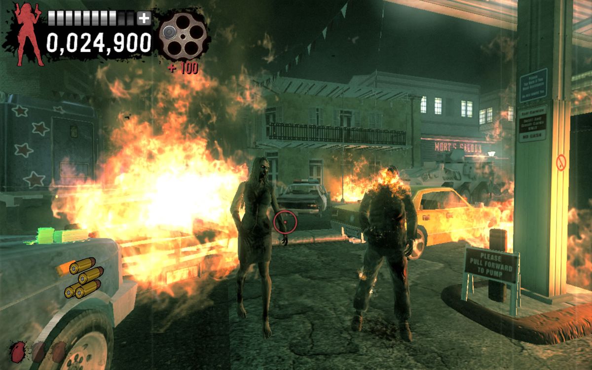 The Typing of The Dead: Overkill (Windows) screenshot: At a tank station
