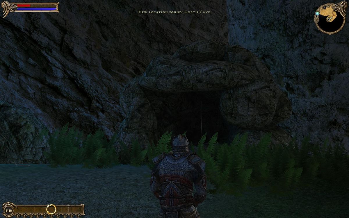 Two Worlds (Windows) screenshot: Entrance to the cave.