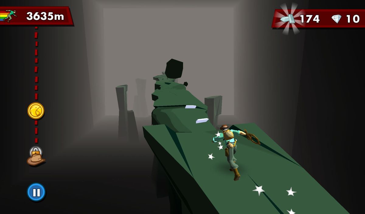 Pitfall! (Android) screenshot: Watch out for platforms that crumble.