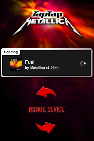 Tap Tap Revenge: Metallica (iPhone) screenshot: Loading Screen