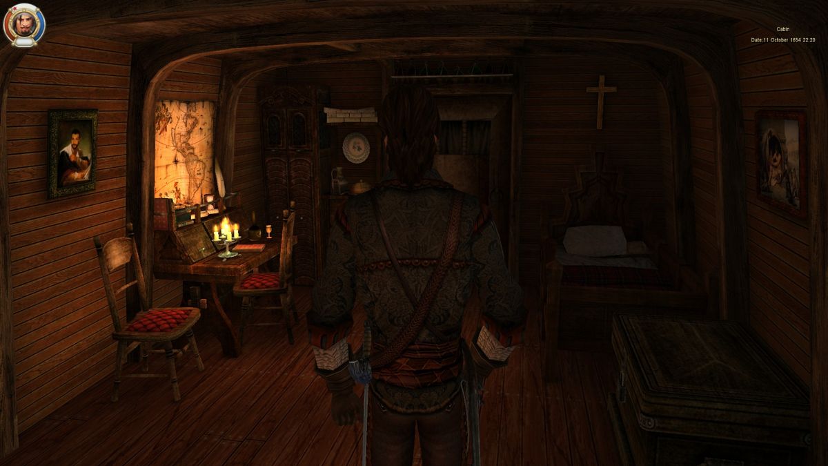 Sea Dogs: To Each His Own (Windows) screenshot: Another view of our cabin