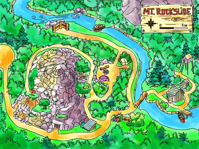 Arthur's Camping Adventure (Windows) screenshot: Wilderness map