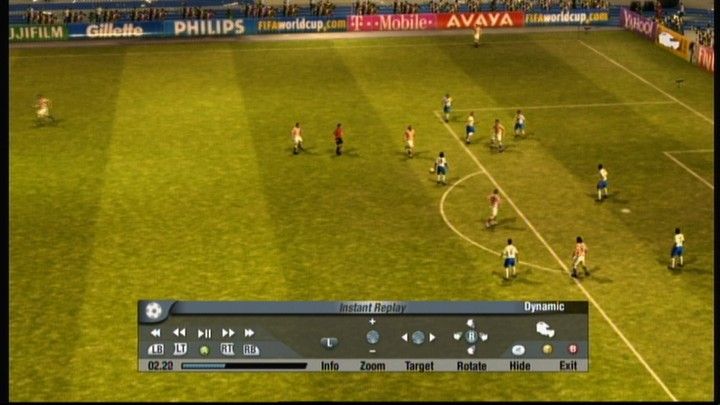 FIFA World Cup: Germany 2006 (Xbox 360) screenshot: During instant replay you can play with cameras at your leisure until you're ready to continue the match.
