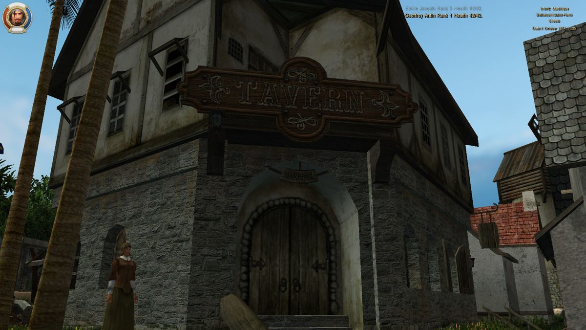 Sea Dogs: To Each His Own (Windows) screenshot: Entrance to the local tavern