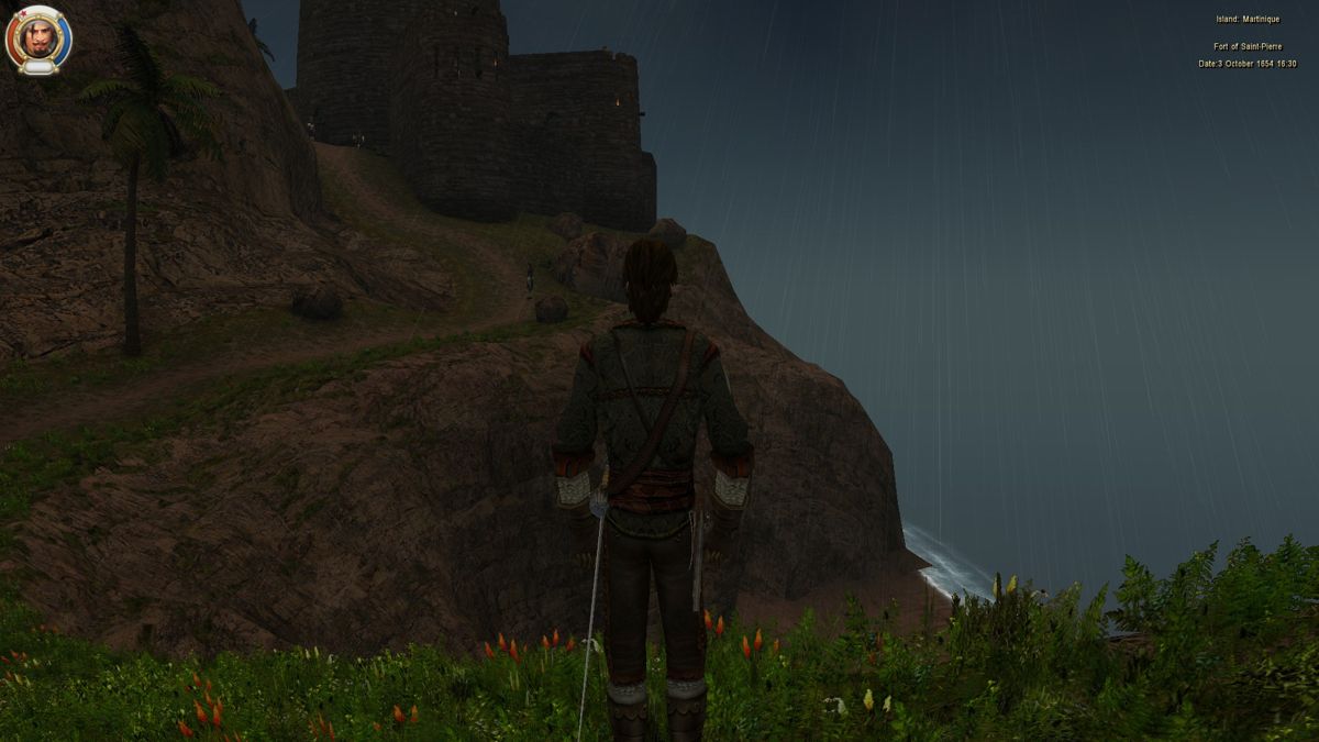 Sea Dogs: To Each His Own (Windows) screenshot: A path that leads to the island's fort
