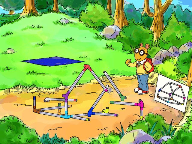 Arthur's Camping Adventure (Windows) screenshot: Build shelter