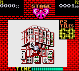 Shanghai Pocket (Game Boy Color) screenshot: Gold rush, the opponents tile count is shown.