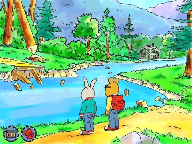 Arthur's Camping Adventure (Windows) screenshot: Can't go this way without some way to cross the water