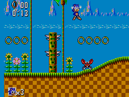 Sonic the Hedgehog (SEGA Master System) screenshot: Lobster got Sonic