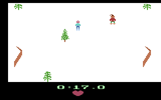 Winter Games (Atari 2600) screenshot: The biathlon