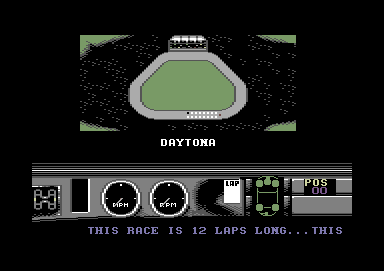 Days of Thunder (Commodore 64) screenshot: Your starting the race in the last position.