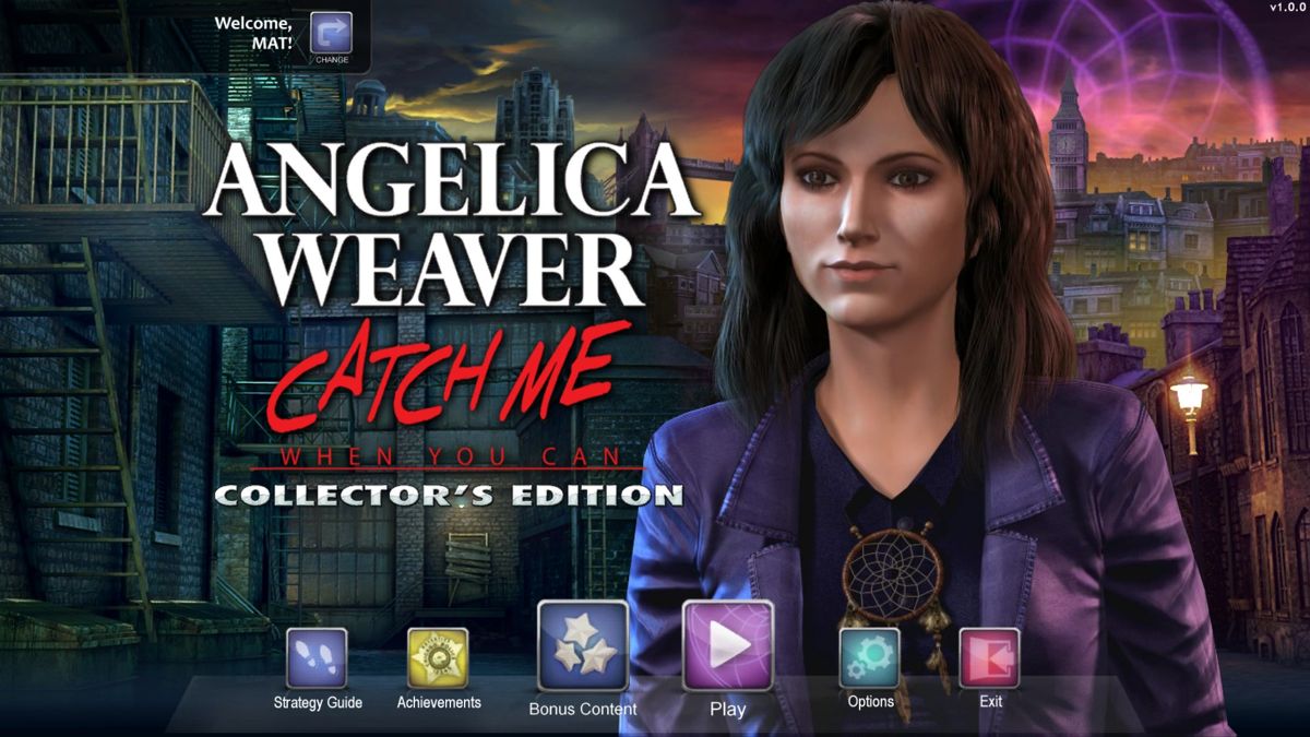 Angelica Weaver: Catch Me When You Can (Collector's Edition) (Windows) screenshot: Main menu