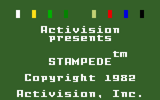 Stampede (Intellivision) screenshot: Title screen
