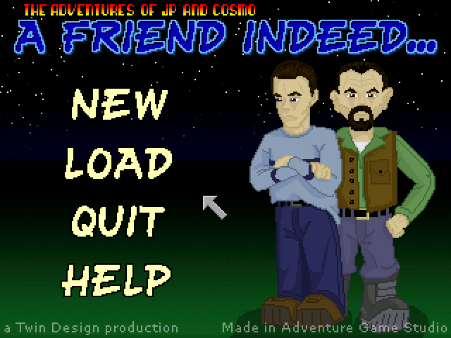 The Adventures of JP and Cosmo: A Friend Indeed (Windows) screenshot: Title screen