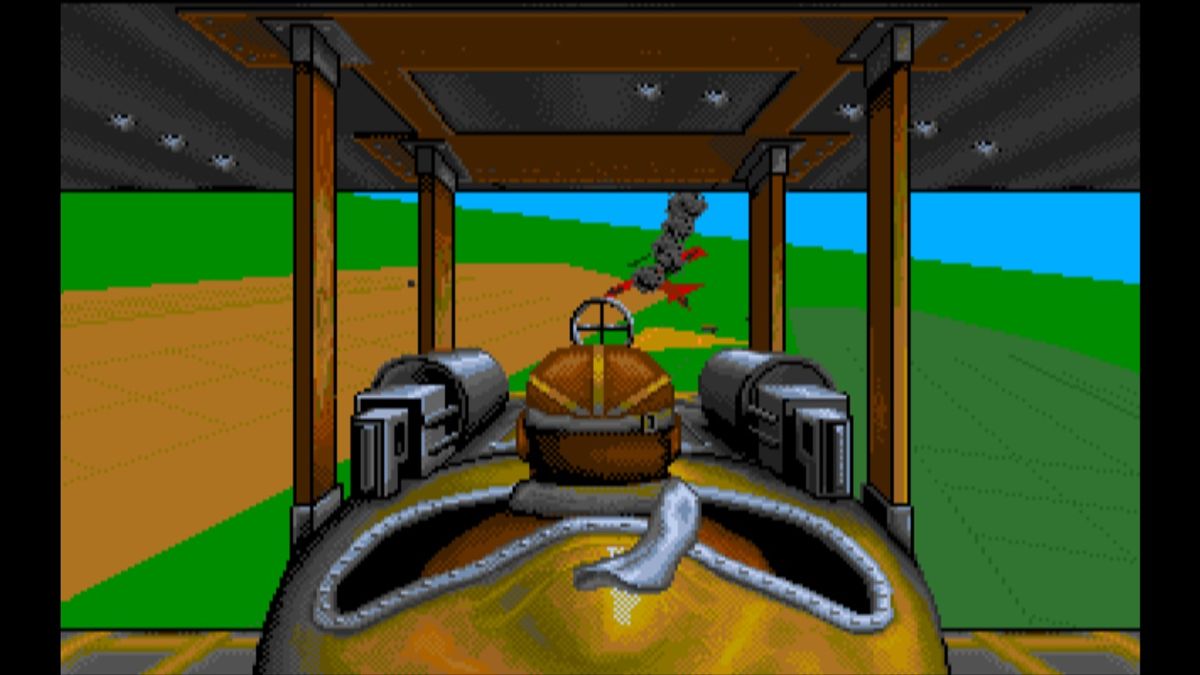 Wings (Macintosh) screenshot: Enemy plane down (GOG version)