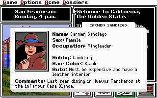 Where in the USA is Carmen Sandiego? game at