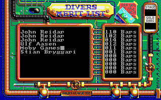 Treasure Trap (DOS) screenshot: High scores.