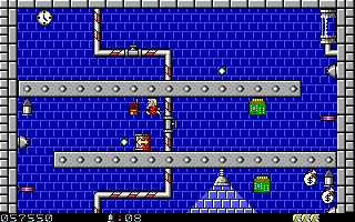 Secret Agent (DOS) screenshot: [Episode 1] From the Secret Agent's Handbook: Barrels may be helpful to the horizontally challenged Secret Agent. Push them to where you need them. See -> Advanced Tactics