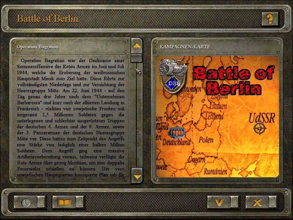 Battle of Berlin (Windows) screenshot: Campaign map