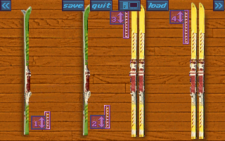 SuperSki III (DOS) screenshot: Select the ski