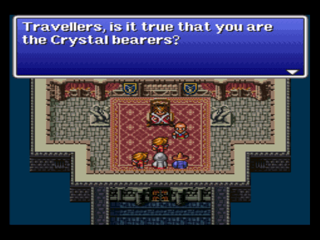 Final Fantasy Origins (PlayStation) screenshot: What a stupid question! Don't you know this is "Final Fantasy"?