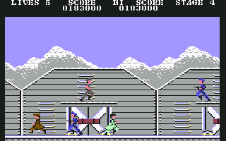 Rush'n Attack (Commodore 64) screenshot: Stage 4