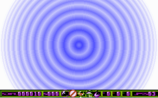 Doofus (DOS) screenshot: Travelling through a warp.