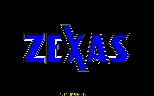 Zexas (PC-88) screenshot: Title screen