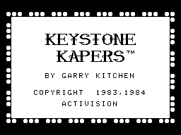 Keystone Kapers (ColecoVision) screenshot: Title screen