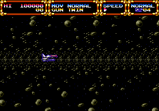 Gleylancer (Genesis) screenshot: Starting off in stage 1.