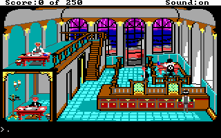 Gold Rush! (DOS) screenshot: In the bank
