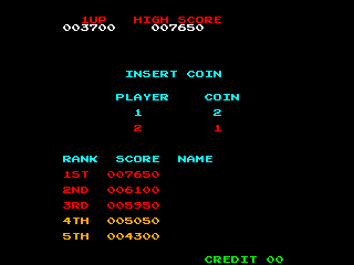 Donkey Kong (TRS-80 CoCo) screenshot: High score screen