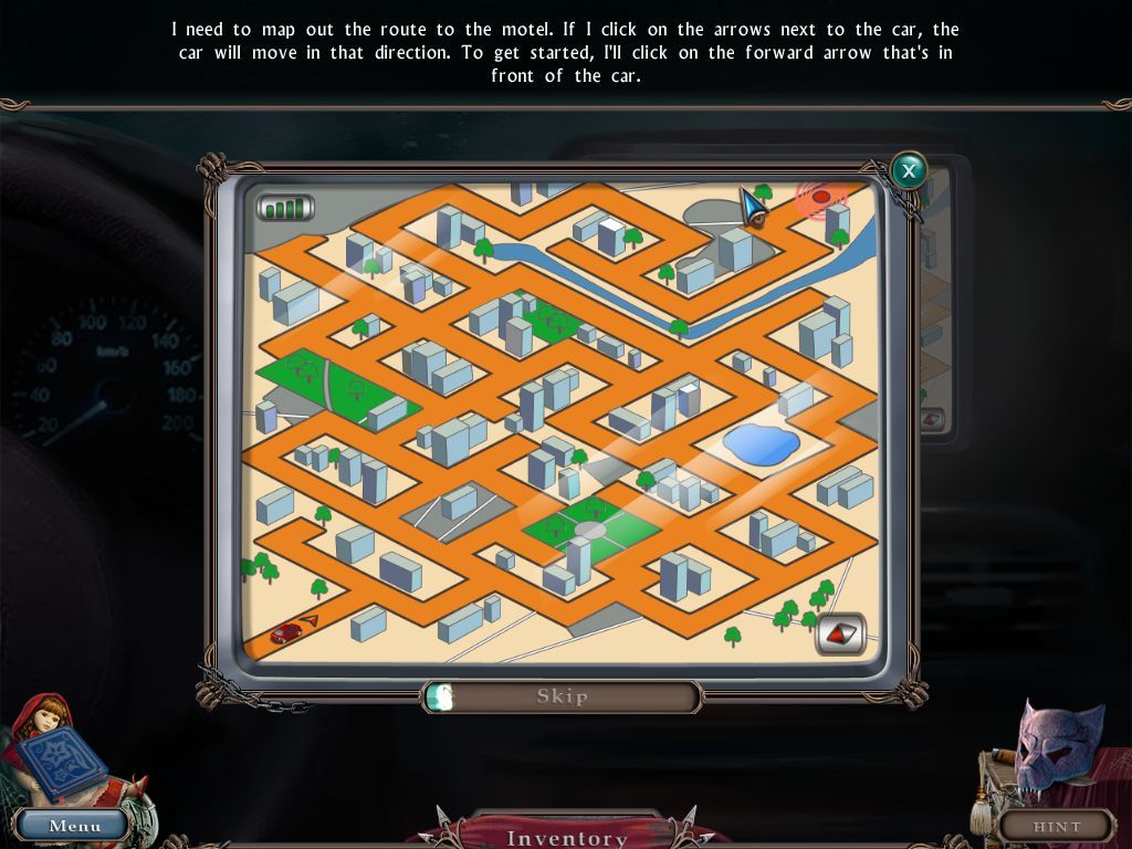 Cruel Games: Red Riding Hood (Windows) screenshot: Aha! A maze puzzle!<br>What adventure game woild be complete without one