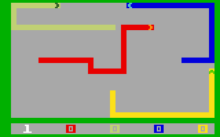 Snafu (Intellivision) screenshot: A game in progress