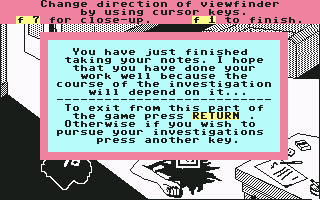 Vera Cruz (Commodore 64) screenshot: Are you ready to proceed to 2nd part? (English)