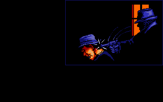 Indiana Jones and the Fate of Atlantis: The Action Game (DOS) screenshot: Comic book intro: Indy gets knocked out!