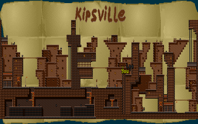 Sleepwalker (DOS) screenshot: The map of the first level
